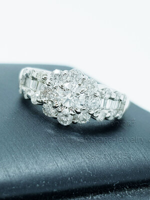 แหวนเพชรดอกไม้ก้านเพชร