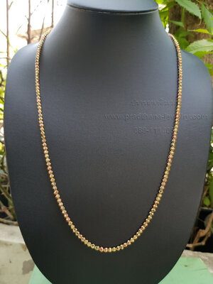 สร้อยคอตะกร้อพลอยรอบเส้น