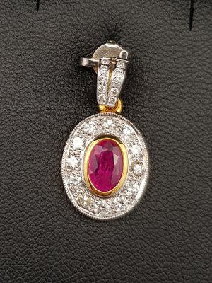 จี้ทับทิมล้อมเพชร