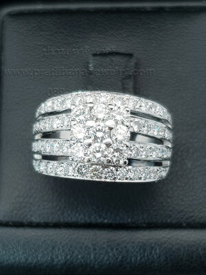 แหวนเพชรหน้ากว้างก้านสี่แถว **จองแล้ว**