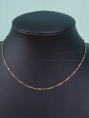 สร้อยคอโซ่ทองสลับแท่งทองขาว **ขายแล้ว**