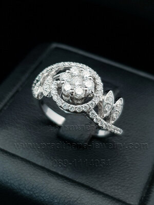 แหวนเพชรลายเถาดอกไม้