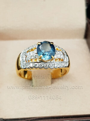 แหวนเพชรยอดไพลิน