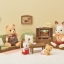 เฟอร์นิเจอร์ห้องนั่งเล่น โซฟาสีเขียว และทีวีสี ซิลวาเนียนแท้ Living Room & TV Set : Sylvanian Families