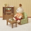 เฟอร์นิเจอร์ห้องนั่งเล่น โซฟาสีเขียว และทีวีสี ซิลวาเนียนแท้ Living Room & TV Set : Sylvanian Families