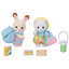 🏠 ตุ๊กตาเบบี้นักเรียนอนุบาล แมวเปอร์เซีย กระต่ายช็อกโกแลต ซิลวาเนียน Nursery Friends - Walk Along Duo: Sylvanian Persian Baby บ้านตุ๊กตา