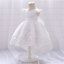 Gd3966- พร้อมส่งจากไทย ชุดออกงานเด็กหญิงสีขาว ลูกไม้สวยหรู เด็กเล็ก-เด็กโต ชุดราตรีเด็กทรงหน้าสั้น-หลังยาวแบบเดรสหางปลา ชุดออกงานการแสดง