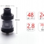 แก้วอะไหล่ Glass Tube for Merlin Mini RTA 24mm 5ml/2ml ใส่กับ MD RTA MTL ได้อีกรุ่น
