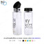 กระบอกน้ำพลาสติกพรีเมี่ยม ขนาด 500 ml. แบบพกพา ขวดใส