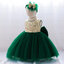 Gd4001- พร้อมส่งจากไทย ชุดออกงานเด็กหญิงสีเขียว+คาดผมตามแบบ เด็กเล็ก-เด็กโต ตัวเสื้อสีทองสวยเก๋สุดน่ารัก ชุดราตรีเด็กทรงสั้น ชุดออกงานการแสดงเด็ก สีเขียวคริสมาสต์