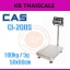 เครื่องชั่งกันน้ำ เครื่องชั่งดิจิตอลแบบกันน้ำ เครื่องชังสแตนเลส พิกัด 100kg ค่าละเอียด 5g ขนาดแท่น 50x60cm ยี่ห้อ CAS รุ่น CI200S 100kg/5g