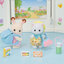 🏠 ตุ๊กตาเบบี้นักเรียนอนุบาล แมวเปอร์เซีย กระต่ายช็อกโกแลต ซิลวาเนียน Nursery Friends - Walk Along Duo: Sylvanian Persian Baby บ้านตุ๊กตา