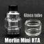 แก้วอะไหล่ Glass Tube for Merlin Mini RTA 24mm 5ml/2ml ใส่กับ MD RTA MTL ได้อีกรุ่น
