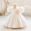 Gd4113- พร้อมส่งจากไทย ชุดออกงานเด็กหญิงสีขาว สีสวยเหมือนในแบบ เนื้อผ้าสุดสวยหรูดุจไหม ชุดราตรีเด็กทรงสั้น มีแขนตุ๊กตา